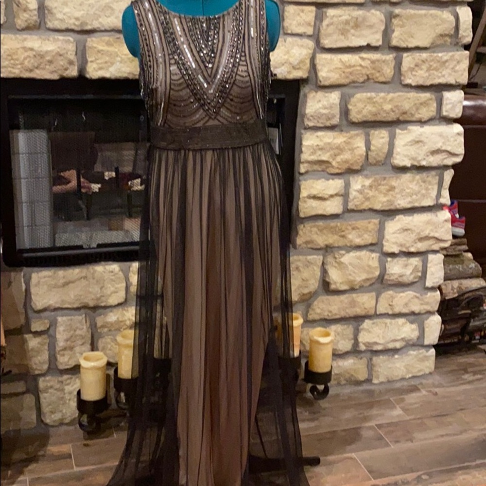 Adrianna Papell sleeveless beaded gown